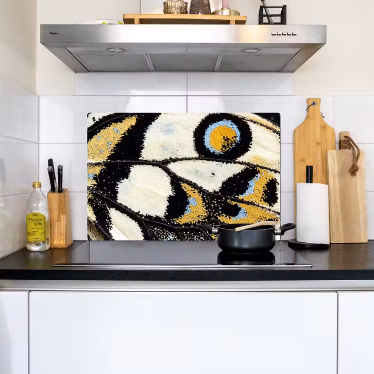 Vlinder - Vleugel - Geel Inductie beschemer met haakjes klein -sfeer2