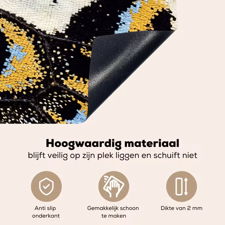 Vlinder - Vleugel - Geel Inductie beschemer met haakjes klein -ky-onderkant-nl