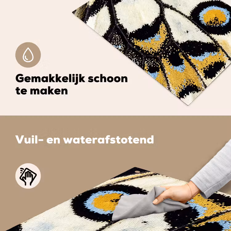 Vlinder - Vleugel - Geel Inductie beschemer met haakjes klein -ky-schoon-nl