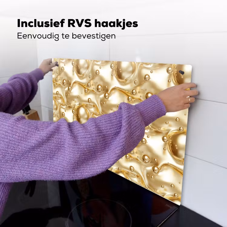 Vloeibaar - Druppels - Goud Inductie beschemer met haakjes klein 777 -ky-ophangen-nl