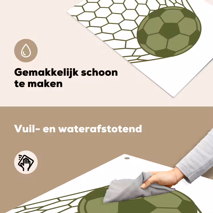 Voetbal - Goal - Sport - Groen Inductie beschemer met haakjes klein -ky-schoon-nl