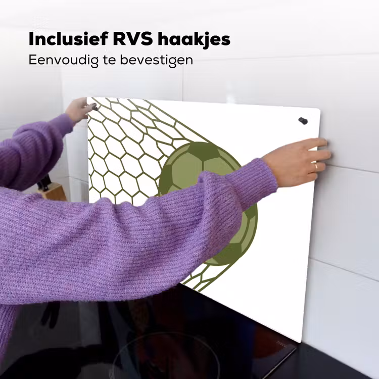 Voetbal - Goal - Sport - Groen Inductie beschemer met haakjes klein -ky-ophangen-nl