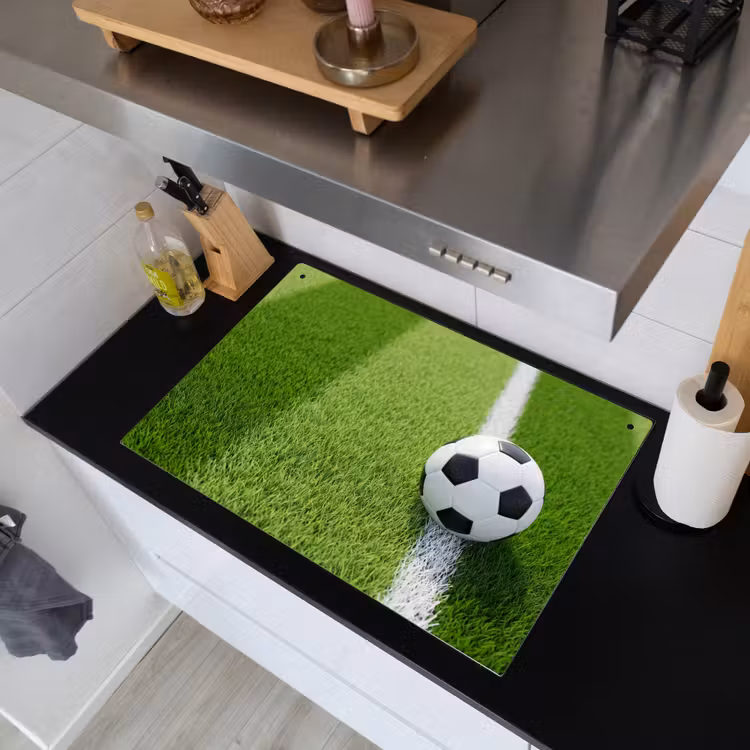 Voetbal - Grasveld - Sport - Groen Inductie beschemer met haakjes klein -sfeer1