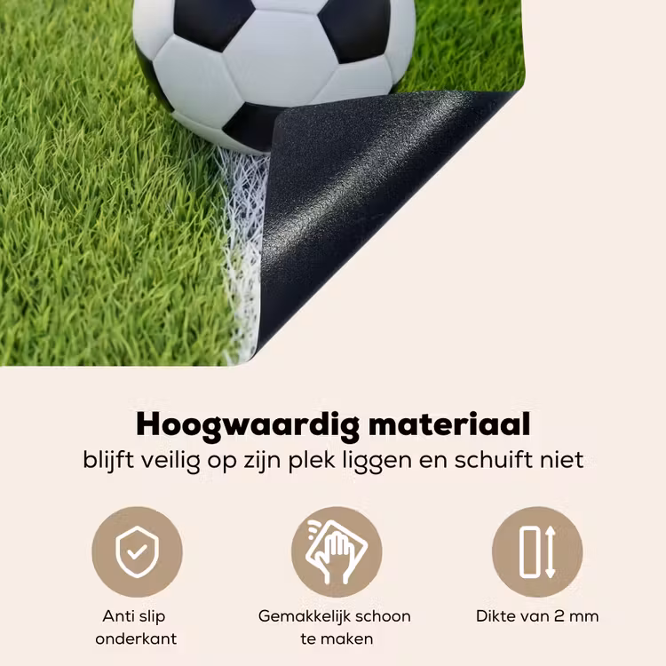 Voetbal - Grasveld - Sport - Groen Inductie beschemer met haakjes klein -ky-onderkant-nl