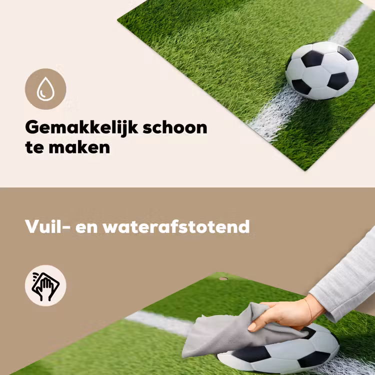 Voetbal - Grasveld - Sport - Groen Inductie beschemer met haakjes klein -ky-schoon-nl