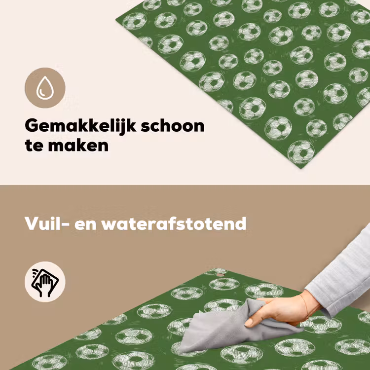 Voetbal - Sport - Groen Inductie beschemer met haakjes klein 777 -ky-schoon-nl