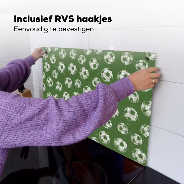 Voetbal - Sport - Groen Inductie beschemer met haakjes klein 777 -ky-ophangen-nl
