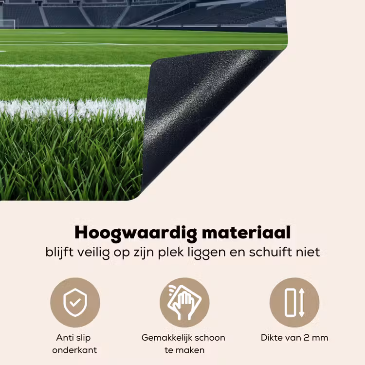 Voetbal - Stadion - Sport - Groen Inductie beschemer met haakjes klein -ky-onderkant-nl