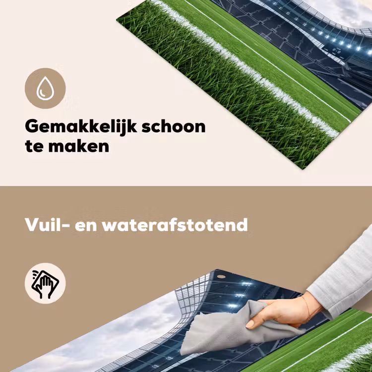 Voetbal - Stadion - Sport - Groen Inductie beschemer met haakjes klein -ky-schoon-nl