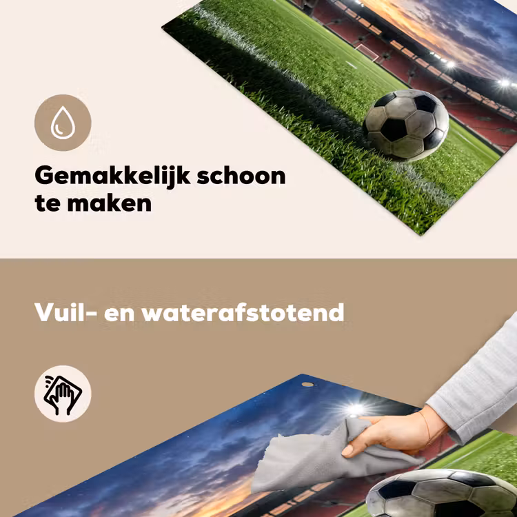 Voetbal - Stadion - Sport - Groen Inductie beschemer met haakjes klein -ky-schoon-nl