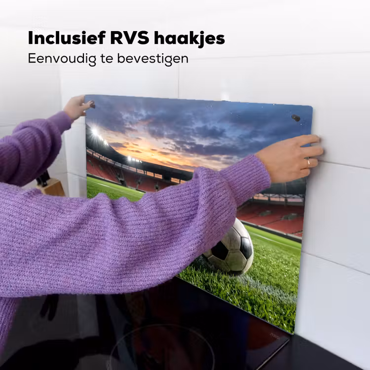 Voetbal - Stadion - Sport - Groen Inductie beschemer met haakjes klein -ky-ophangen-nl