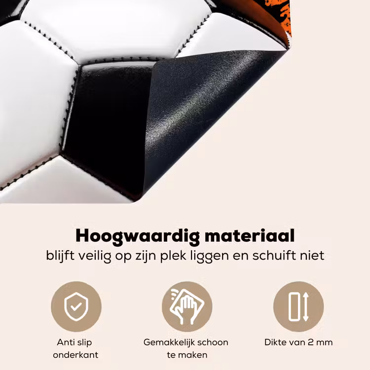 Voetbal - Verf - Sport - Oranje Inductie beschemer met haakjes klein -ky-onderkant-nl