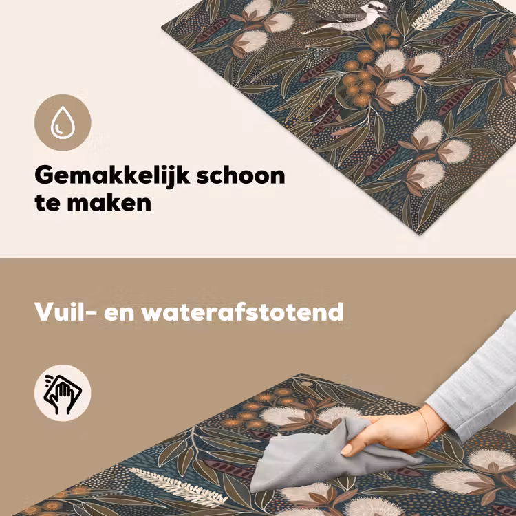 Vogel - Bladeren - Natuur - Illustratie - Groen Inductie beschemer met haakjes klein -ky-schoon-nl