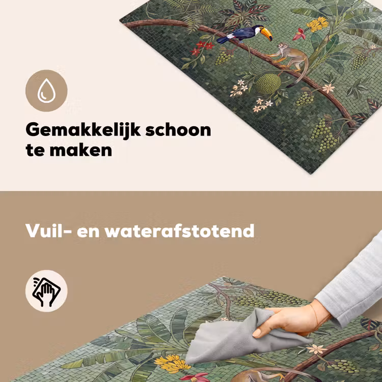 Vogel - Dier - Jungle - Mozaïek - Natuur Inductie beschemer met haakjes klein -ky-schoon-nl