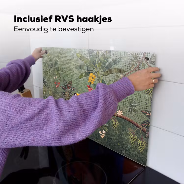 Vogel - Dier - Jungle - Mozaïek - Natuur Inductie beschemer met haakjes klein -ky-ophangen-nl