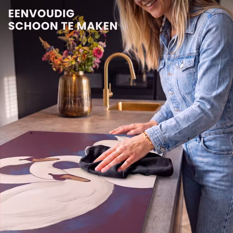 Vogel - Koppel - Liefde - Abstract - Wit Inductie beschemer met haakjes klein -ky-schoon-nl