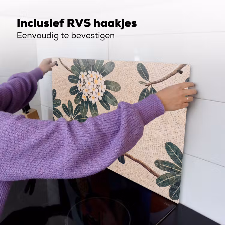 Vogel - Mozaïek - Tropisch - Natuur - Kleurrijk Inductie beschemer met haakjes klein -ky-ophangen-nl
