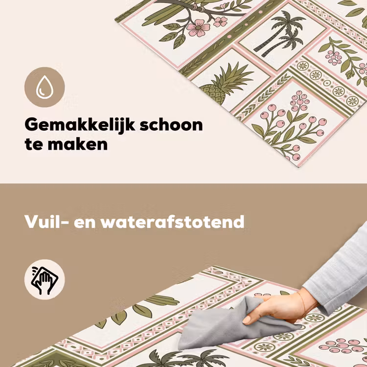 Vogel - Tropisch - Patroon - Decoratief - Groen Inductie beschemer met haakjes klein -ky-schoon-nl