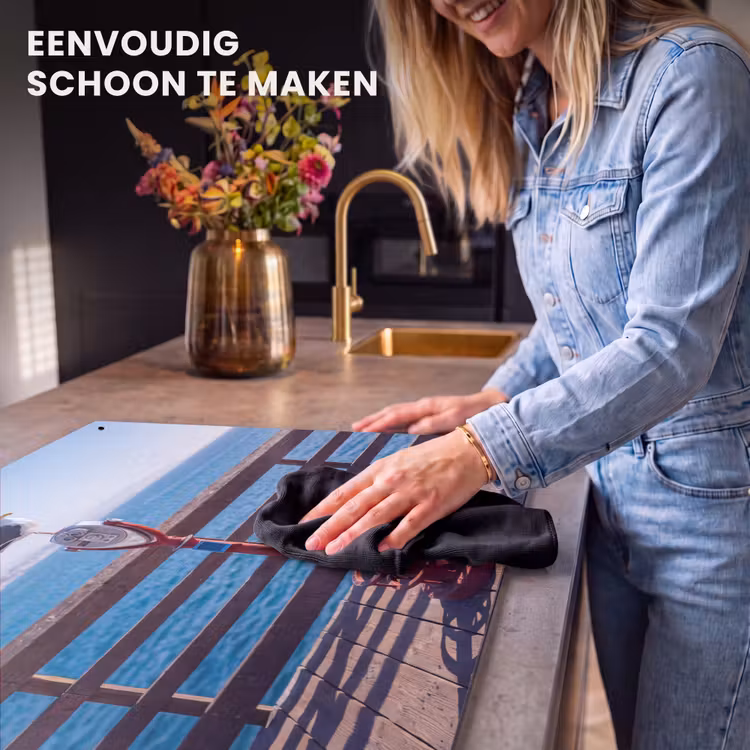 Vogel - Verrekijker - Kust - Zee - Blauw Inductie beschemer met haakjes klein -ky-schoon-nl