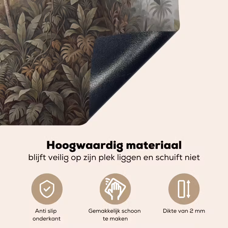 Vogel - Vliegend - Tropisch - Landschap - Klassiek Inductie beschemer met haakjes klein -ky-onderkant-nl