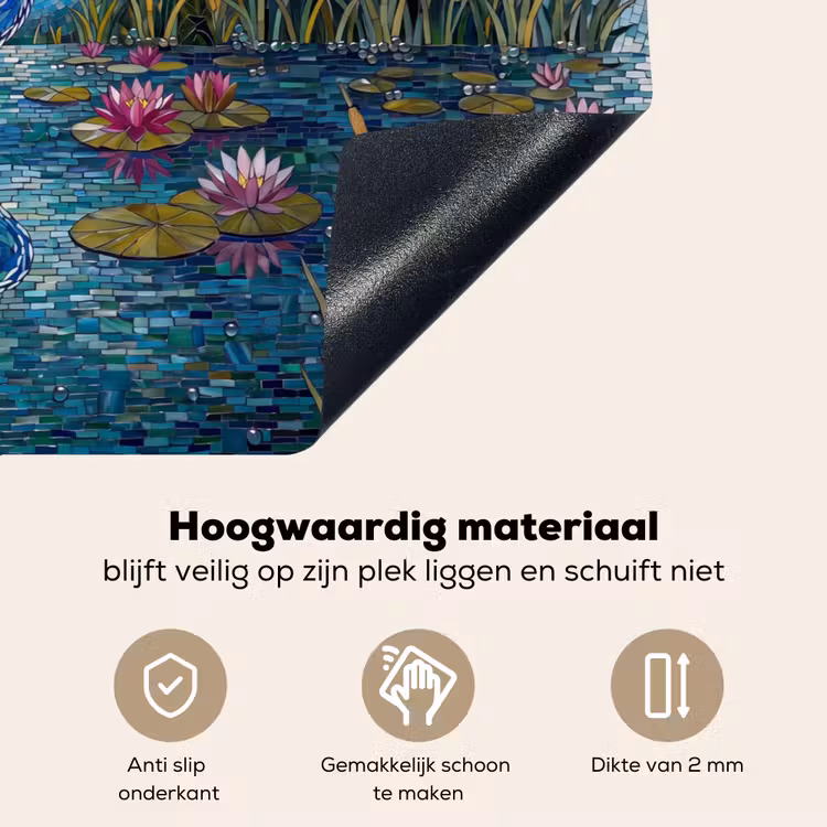 Vogel - Water - Natuur - Abstract - Blauw Inductie beschemer met haakjes klein -ky-onderkant-nl
