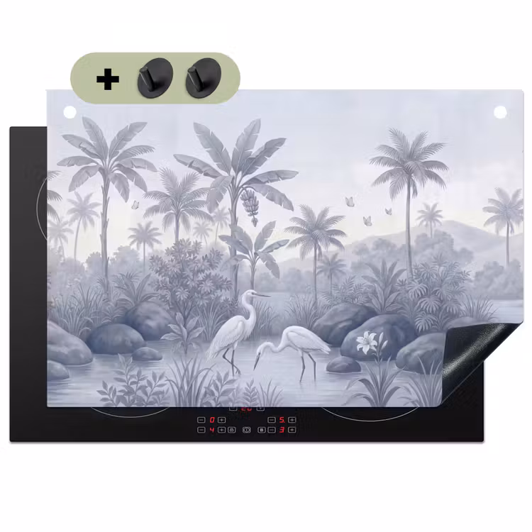 Vogel - Water - Tropisch - Natuur - Blauw Inductie beschemer met haakjes klein -3d
