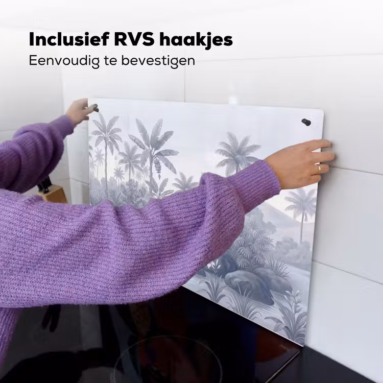 Vogel - Water - Tropisch - Natuur - Blauw Inductie beschemer met haakjes klein -ky-ophangen-nl