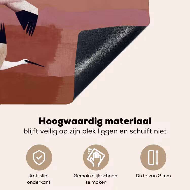 Vogels - Snavel - Abstract Inductie beschemer met haakjes klein -ky-onderkant-nl