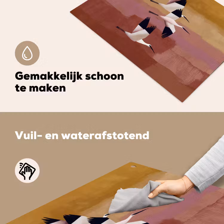 Vogels - Snavel - Abstract Inductie beschemer met haakjes klein -ky-schoon-nl