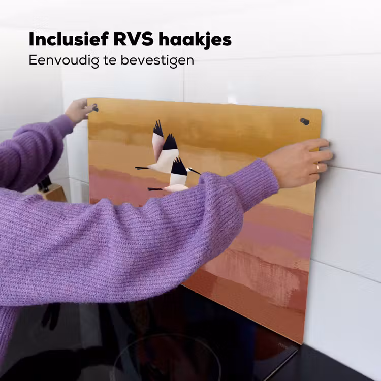 Vogels - Snavel - Abstract Inductie beschemer met haakjes klein -ky-ophangen-nl