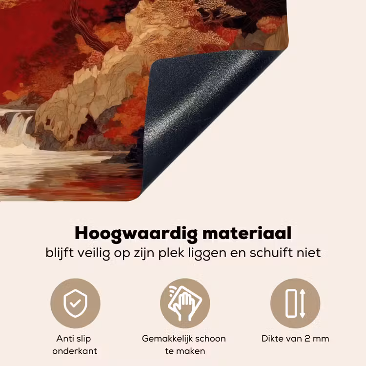 Volle maan - Landschap - Waterval Inductie beschemer met haakjes middel -ky-onderkant-nl
