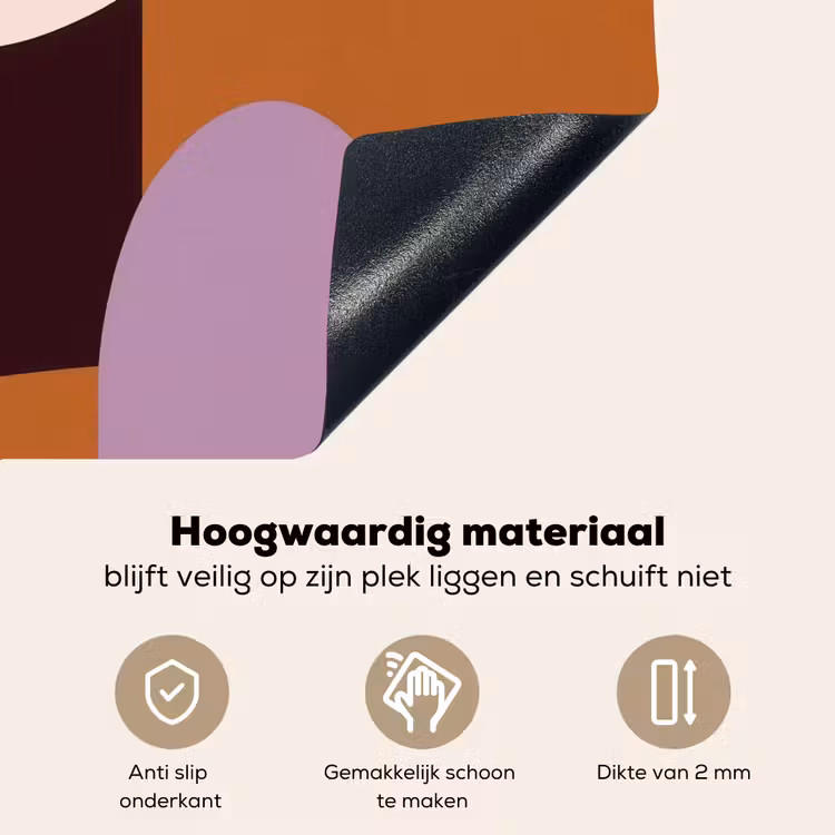 Vormen - Abstract - Kleuren - Vierkant Inductie beschemer met haakjes middel -ky-onderkant-nl