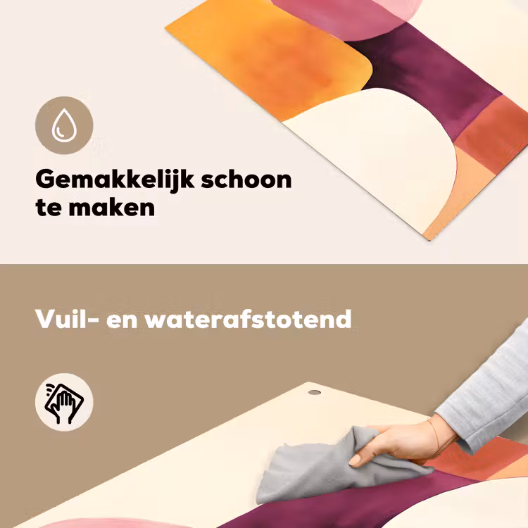 Vormen - Abstract - Kleurrijk Inductie beschemer met haakjes klein -ky-schoon-nl