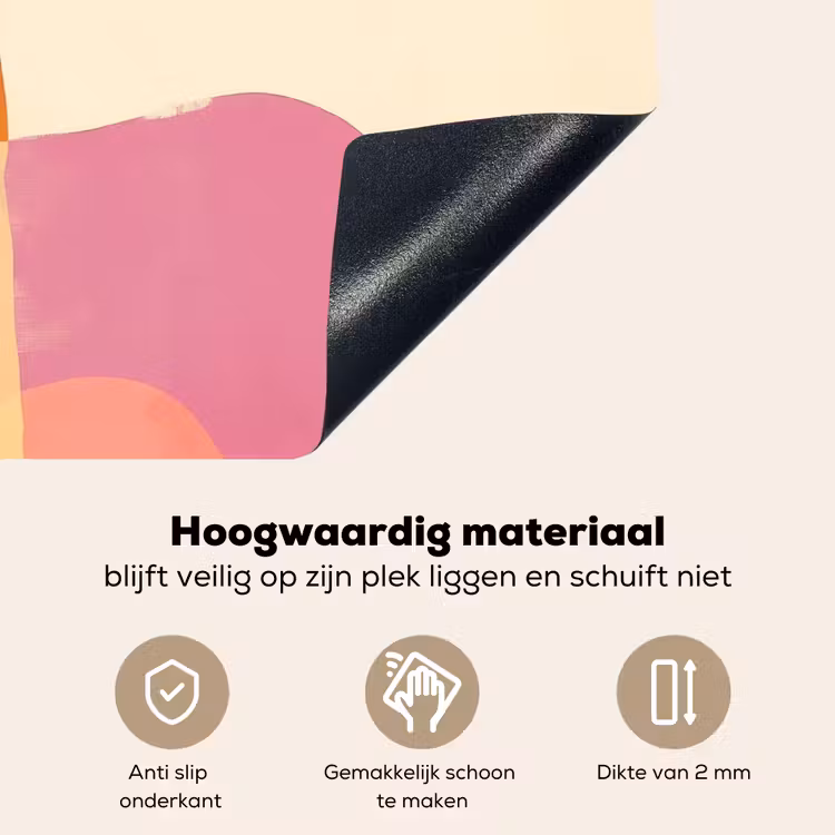 Vormen - Abstract - Kleurrijk Inductie beschemer met haakjes klein -ky-onderkant-nl