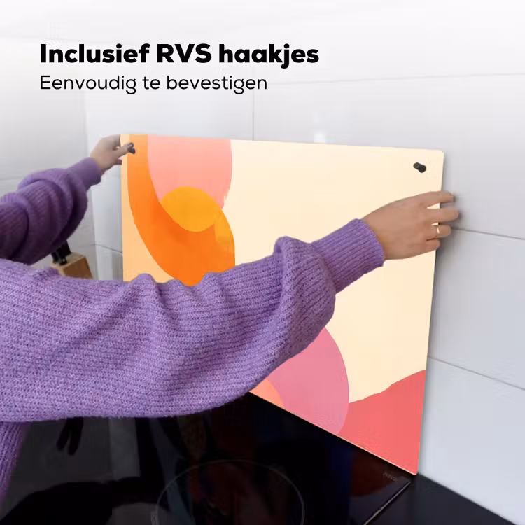 Vormen - Abstract - Kleurrijk Inductie beschemer met haakjes klein -ky-ophangen-nl