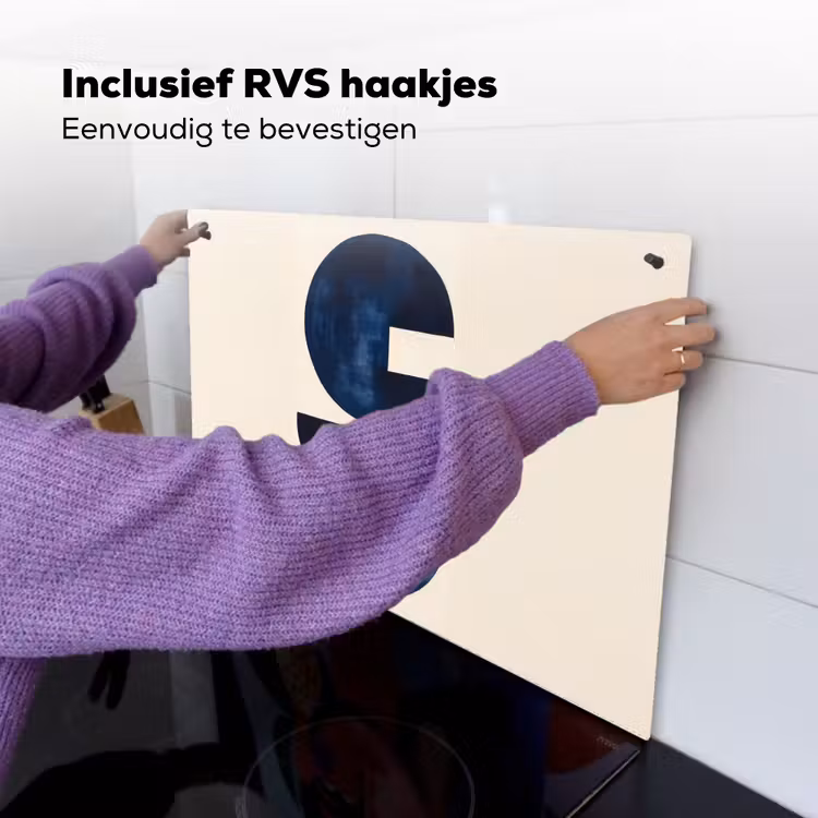 Vormen - Blauw - Abstract Inductie beschemer met haakjes klein -ky-ophangen-nl