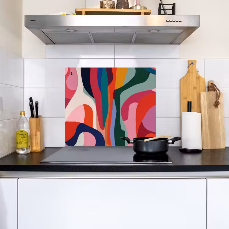 Vormen - Bochten - Kleurrijk - Abstract Inductie beschemer met haakjes middel -sfeer2
