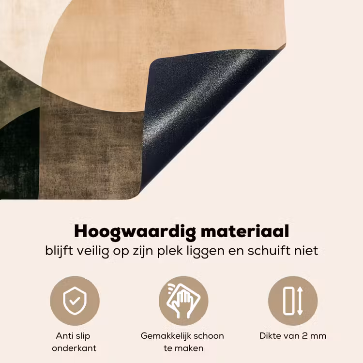 Vormen - Okergeel - Abstract Inductie beschemer met haakjes klein -ky-onderkant-nl