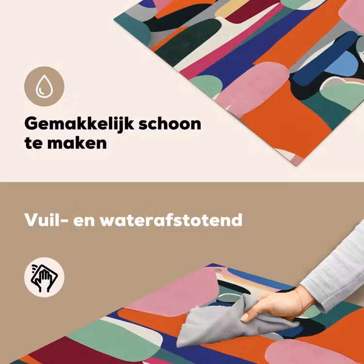 Vormen - Ritmisch - Kleuren - Abstract Inductie beschemer met haakjes middel -ky-schoon-nl