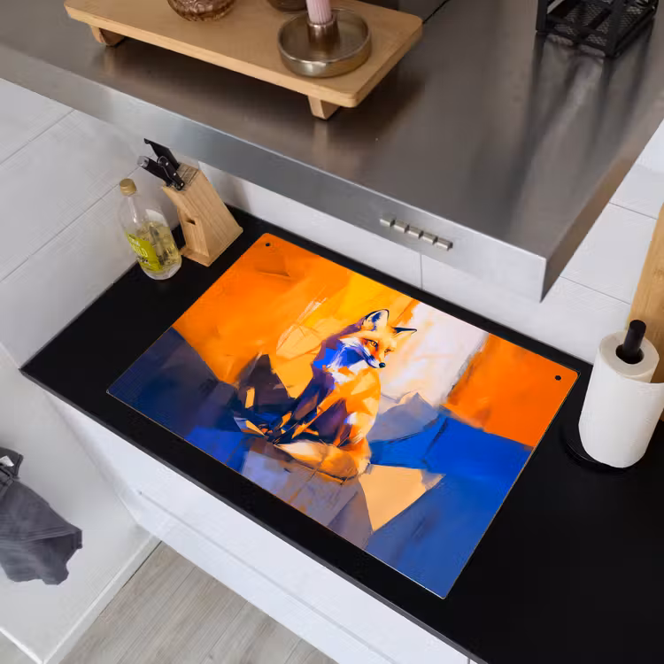 Vos - Oranje - Vormen - Abstract Inductie beschemer met haakjes klein -sfeer1
