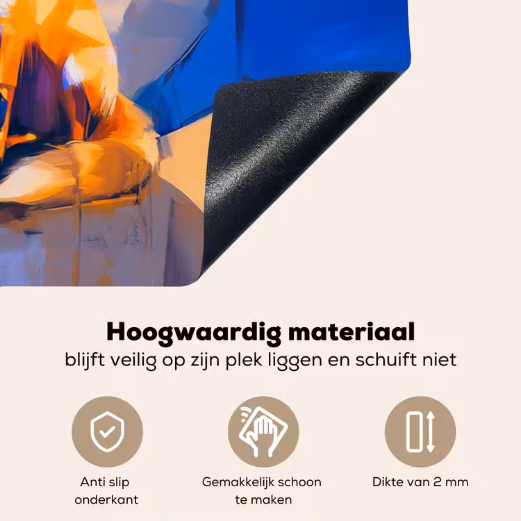 Vos - Oranje - Vormen - Abstract Inductie beschemer met haakjes klein -ky-onderkant-nl