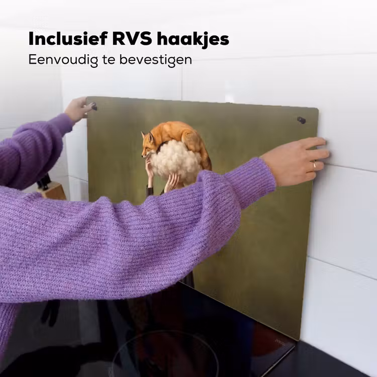 Vos - Surrealistisch - Groen Inductie beschemer met haakjes klein -ky-ophangen-nl