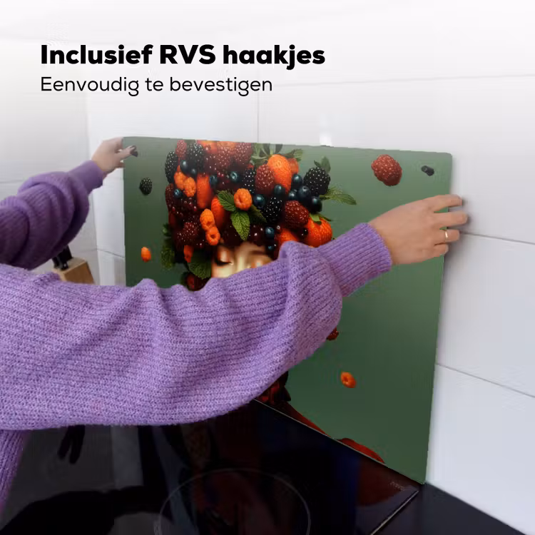 Vrouw - Aardbeien - Frambozen - Bramen - Bessen Inductie beschemer met haakjes klein -ky-ophangen-nl