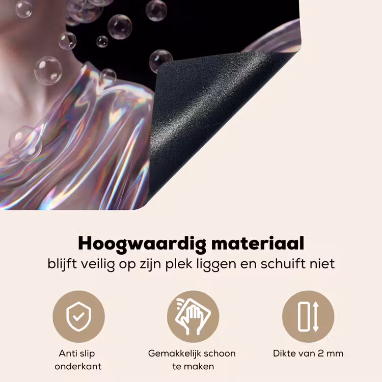 Vrouw - Bellen - Abstract - Kleurrijk Inductie beschemer met haakjes klein -ky-onderkant-nl