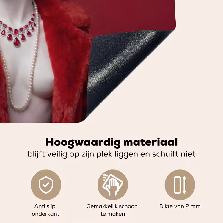 Vrouw - Bontjas - Mode - Klassiek - Rood Inductie beschemer met haakjes klein -ky-onderkant-nl
