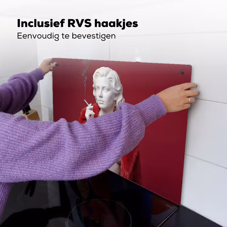 Vrouw - Bontjas - Mode - Klassiek - Rood Inductie beschemer met haakjes klein -ky-ophangen-nl