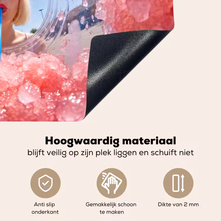 Vrouw - Drank - Zomer - Roze - Blauw Inductie beschemer met haakjes klein -ky-onderkant-nl