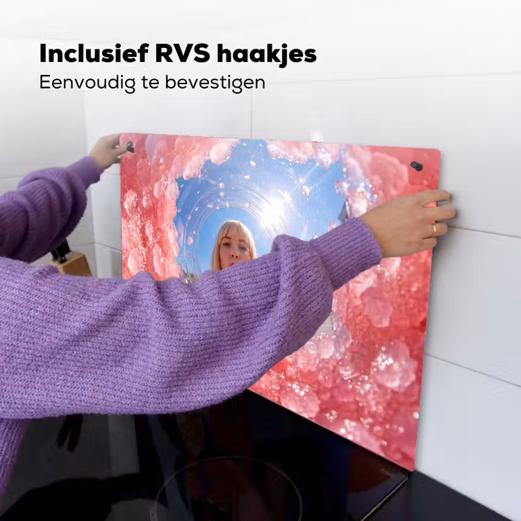 Vrouw - Drank - Zomer - Roze - Blauw Inductie beschemer met haakjes klein -ky-ophangen-nl