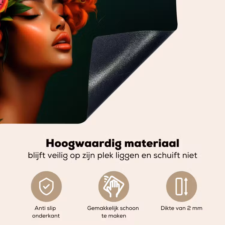 Vrouw - Drankenfruit - Rozen Inductie beschemer met haakjes klein -ky-onderkant-nl