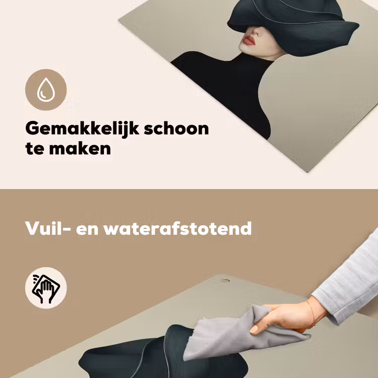 Vrouw - Groen - Hoed Inductie beschemer met haakjes klein -ky-schoon-nl